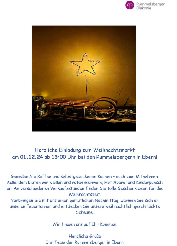Rummelsberger &ouml;ffnen ihre T&uuml;ren am Eberner Weihnachtsmarkt
