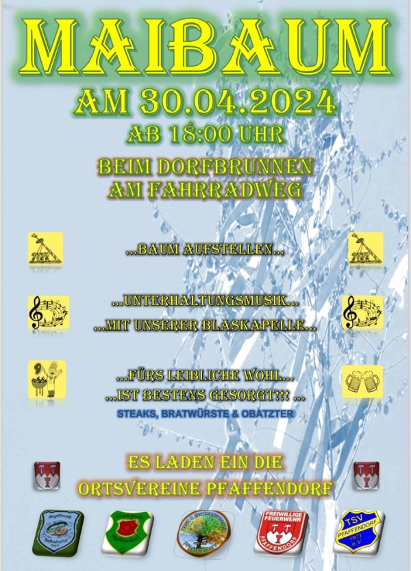 Maibaumaufstellen in Pfaffendorf
