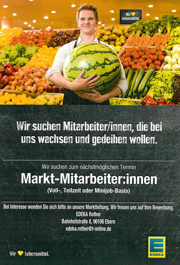 Edeka Rother sucht Verst&auml;rkung