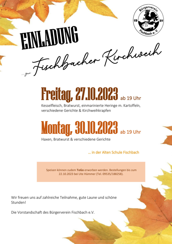 In Fischbach wird Kirchweih gefeiert