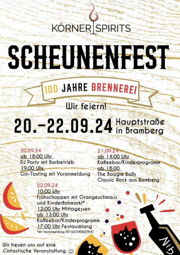 Scheunenfest zum 100. Jubil&auml;um von K&ouml;rner Spirits