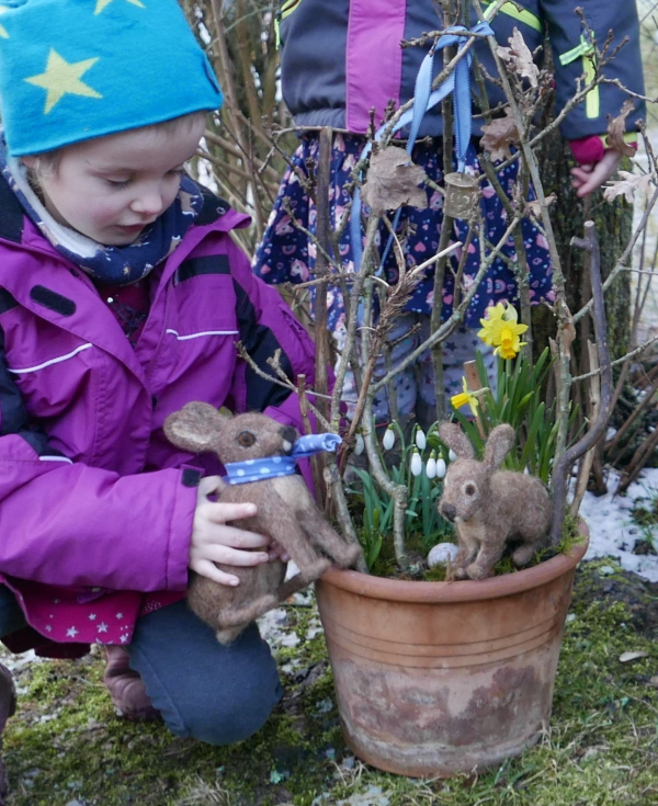 "Hasenlehrpfad" des Waldkindergartens
