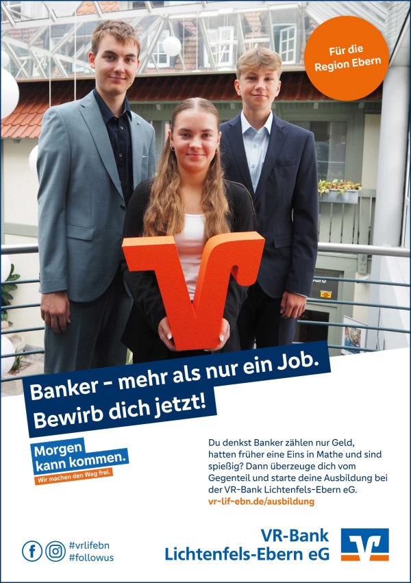 Wie w&auml;re es mit einer Ausbildung bei der VR Bank LIF-Ebern?
