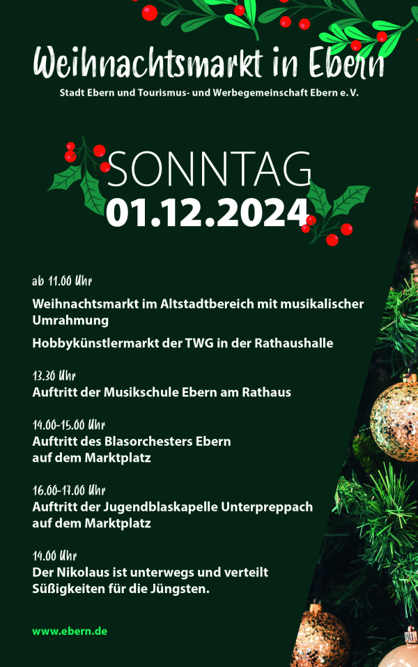 Eberner Weihnachtsmarkt am 01.12.24
