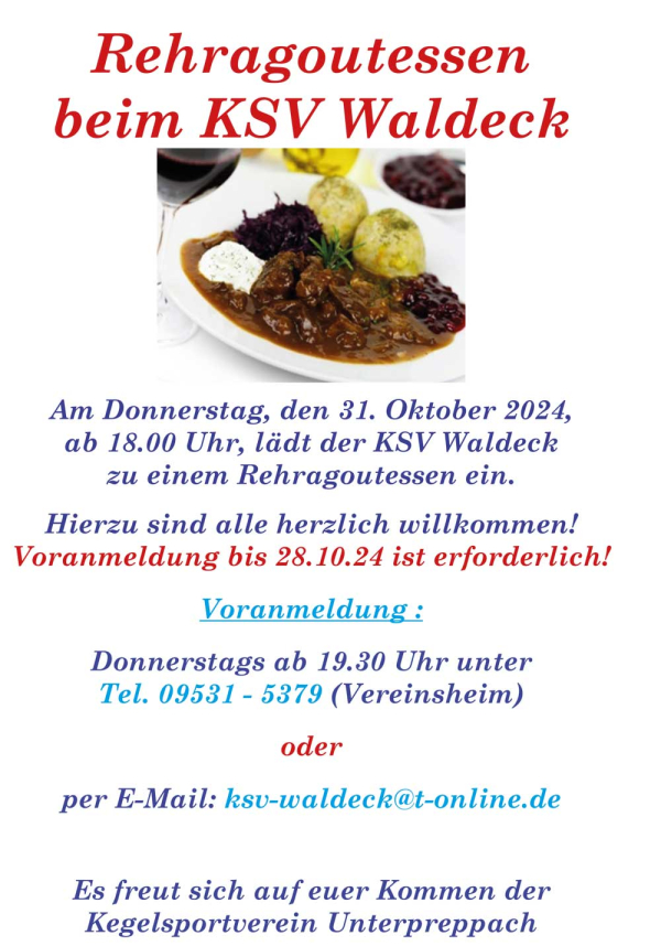Rehragoutessen beim KSV Waldeck