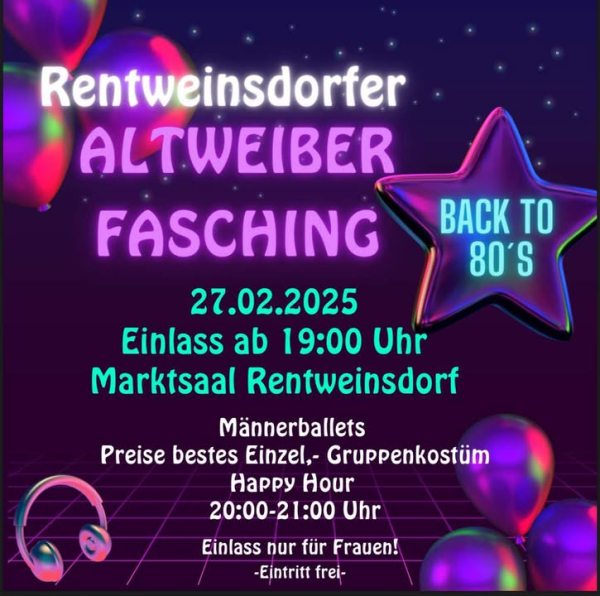 Altweiberfasching in Rentweinsdorf