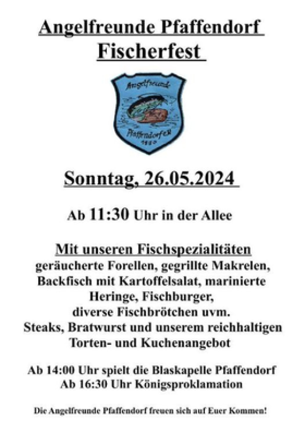 Fischerfest bei den Angelfreunden Pfaffendorf