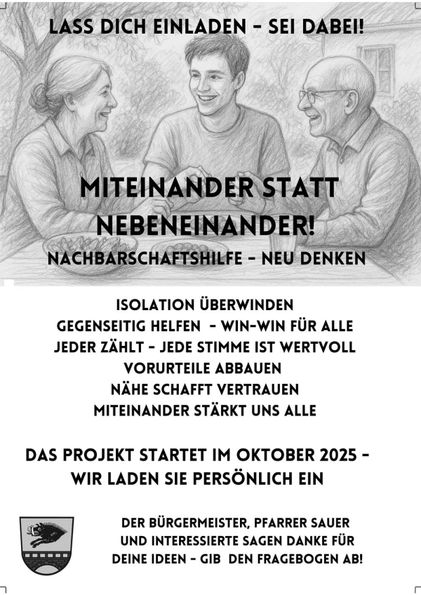 Sozialinitiative - B&uuml;rger helfen B&uuml;rgern, Miteinander statt Nebeneinander