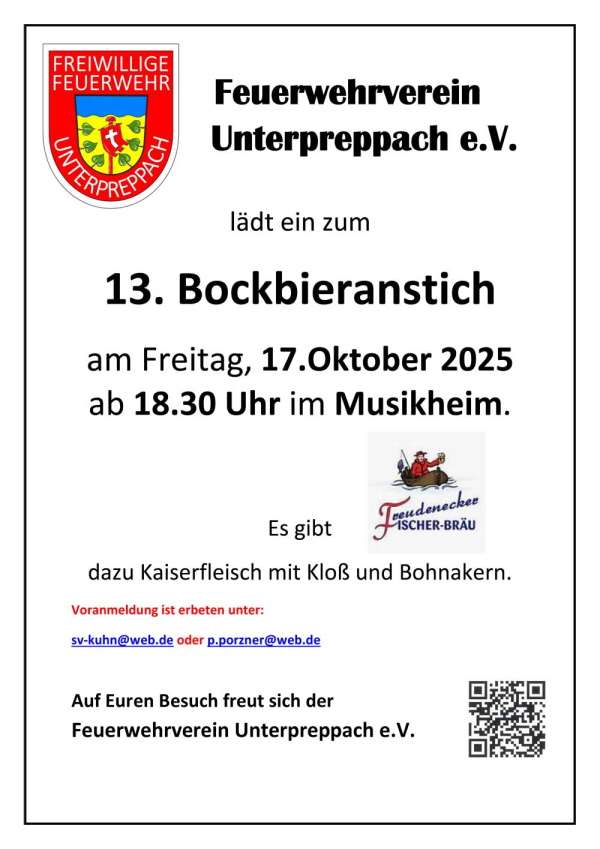 Bockbieranstich in Unterpreppach