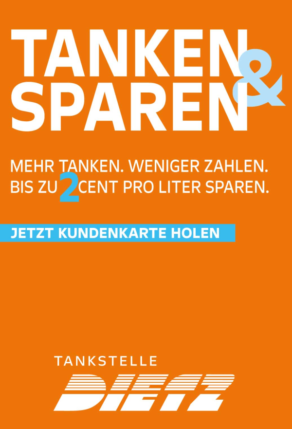 Beim Tanken sparen - mit der Tankkarte vom Autohaus Dietz