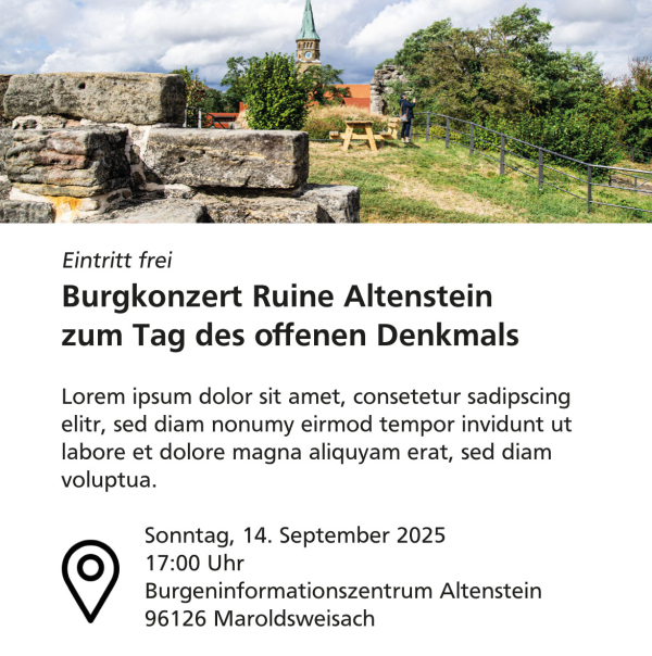Konzert in der Burgruine Altenstein
