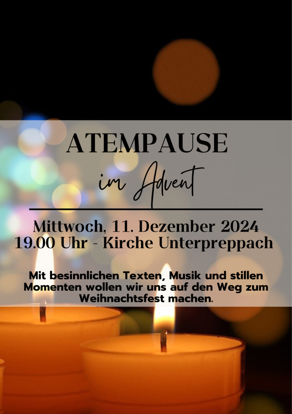 Atempause im Advent in Unterpreppach