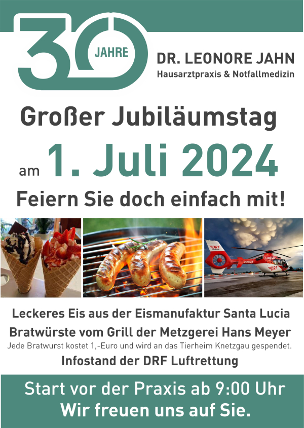 Arztpraxis Dr. Jahn feiert Jubil&auml;um