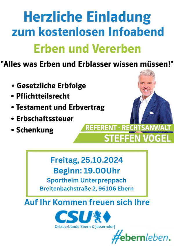 Infoabend Erben und Vererben